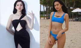 Cẩm Đan diện váy xẻ chân ngực sexy, Doãn Hải My khoe dáng 'bỏng mắt' với bikini