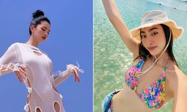 Cẩm Đan diện váy đục lỗ lạ mắt khoe dáng sexy, Lương Thuỳ Linh nóng bỏng với bikini