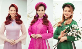 Hai con gái lai Ấn của Hoa hậu Diệu Hoa khoe nhan sắc xinh đẹp với áo dài đón Tết