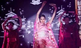Á hậu Phương Anh khiến giám đốc truyền thông HH Quốc tế trầm trồ khi mặc kimono nhảy múa điêu luyện