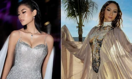 Đào Thị Hà mặc váy sequin cúp ngực nóng bỏng, H'Hen Niê khoe dáng sexy với váy xuyên thấu lạ mắt