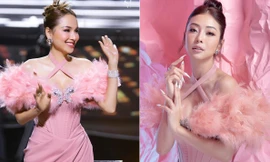 'Đụng váy' lông vũ xẻ vòng 1 sexy với Diễm Hương, Jennifer Phạm đẹp ngỡ ngàng dù đã có 4 con