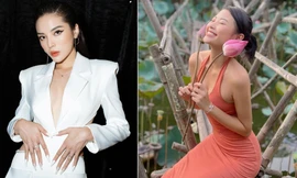 Kỳ Duyên mặc jumpsuit cut-out khoe lưng ong sexy, Đào Thị Hà thả dáng nóng bỏng bên đầm sen