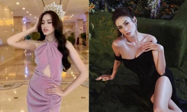 Đỗ Thị Hà mặc váy xẻ khoe chân dài 1m1 sexy, Võ Hoàng Yến diện váy cúp ngực trễ nải nóng bỏng