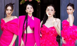 Tiểu Vy - Đỗ Thị Hà và dàn mỹ nhân cùng diện sắc hồng rực rỡ, đọ nhan sắc nóng bỏng trên thảm đỏ