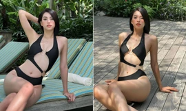 Hoa hậu Tiểu Vy diện áo tắm cut-out khoe đường cong nóng 'bỏng mắt'