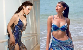 Đụng váy 'nàng tiên cá' với Thùy Tiên, Phương Trinh Jolie khoe hình xăm nóng bỏng ở vòng 1