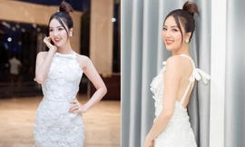 Gặp sự cố chảy máu chân trong hậu trường, Á hậu Thụy Vân vẫn rạng rỡ khi lên sóng