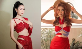 Á hậu Thúy Vân, Lan Khuê đọ sắc nóng bỏng của 'gái một con' với váy cut-out táo bạo