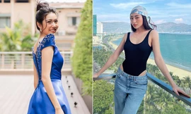 Lương Thuỳ Linh phối áo tắm với quần jeans, Thuý Vân đẹp lộng lẫy như công chúa Elsa