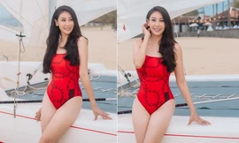 Hà Kiều Anh diện áo tắm đỏ rực, khiến đàn em 'ghen tỵ' với sắc vóc nóng bỏng ở tuổi 46