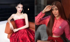 Kiều Loan khoe vai trần sexy với váy đỏ rực, Lan Khuê mặc crop-top khoe eo thon quyến rũ