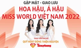 Top 3 Miss World Vietnam 2022 giao lưu cùng độc giả báo Tiền Phong 