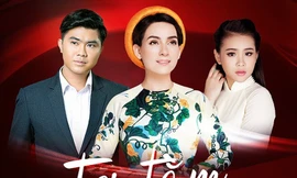 Phi Nhung cùng con gái nuôi Quỳnh Trang và á quân Solo cùng Bolero Nguyễn Phú Quí.