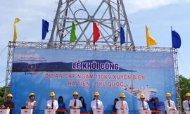 Khởi công tuyến cáp điện xuyên biển dài nhất Đông Nam Á