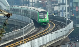 9 đoàn tàu đường sắt Cát Linh - Hà Đông đồng loạt chạy thử