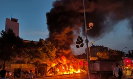 Hiện trường vụ cháy xảy ra tối ngày 26/10