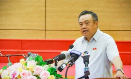 Chủ tịch UBND TP. Hà Nội Trần Sỹ Thanh phát biểu tại hội nghị