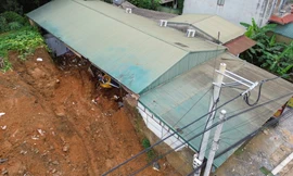 Hiện trường vụ sạt lở đất làm 3 trẻ tử vong ở Ba Vì