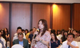 Bà Chu Thị Vân Anh, đại diện VBA phát biểu tại hội thảo ngày 28/6.