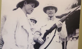 Hình ảnh Đại tướng Nguyễn Chí Thanh được trưng bày tại triển lãm