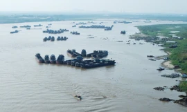 Hà Nội chỉ đạo xử lý tình trạng khai thác cát gây sạt lở bờ sông, lún nứt nhà dân