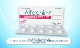Dược Cửu Long thu hồi thuốc Alfachim 4.2 số lô 03010624 tại Hà Nội theo chỉ đạo của Bộ Y tế