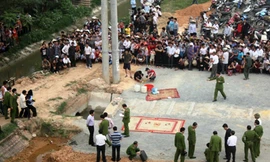 Cống nước nơi phát hiện xác nạn nhân