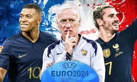 Mbappe, Deschamps và Griezmann.