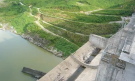 Đập Thuỷ điện Sông Tranh đảm bảo an toàn trước mùa bão lũ 2014. Ảnh: Phong Cầm