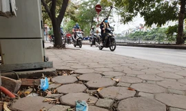 Khẩu trang y tế vứt bừa bãi trên lòng đường, vỉa hè