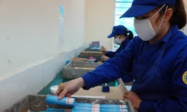 Các sản phẩm pháo hoa đã hoàn thiện đưa đi bảo quản.