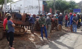 Hiện trường vụ tai nạn.