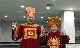 Hình ảnh Bi béo trong hậu trường Táo quân 2018.