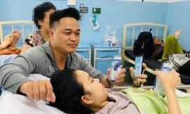 Thùy Dương nhập viện vì tai nạn. 