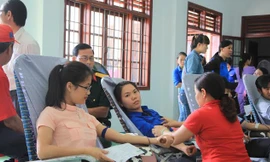 Thanh niên Quảng Ngãi háo hức tham gia ngày hội hiến máu