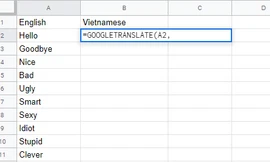 Mẹo cực chất để Google Translate dịch trực tiếp ngay trong Google Sheets 