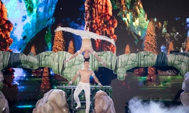 Khán giả ‘thót tim’ với tiết mục mạo hiểm của anh em Quốc Cơ- Quốc Nghiệp