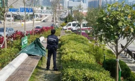 Hiện trường nơi phát hiện nam diễn viên Lưu Hà Chí qua đời.