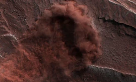 Hình ảnh trận lở băng cực hiếm trên sao Hoả.