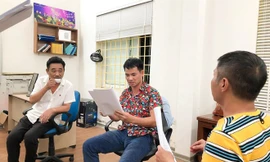 Hậu trường tập luyện Táo quân 2020. 