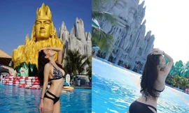 Vì sao hotgirl bị ‘ném đá’ vì mặc bikini tạo dáng phản cảm ở Suối Tiên
