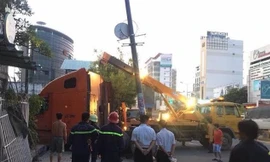 Hiện trường vụ tai nạn.