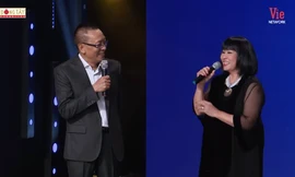 MC Lại Văn Sâm và ca sĩ Cẩm Vân.