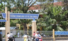 Trường THCS Tân Thạch. Ảnh Nhật Huy