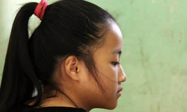 Nữ sinh lớp 6 vẫn chưa hết sợ hãi vì ám ảnh. Ảnh: Xuân Ngọc