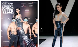 Hóa thân thành nàng tiên cá và hành động lột đồ ngay trên thảm đỏ của Tiêu Châu Như Quỳnh gây nhiều tranh cãi.