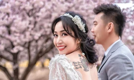 Ốc Thanh Vân lộ hình xăm bí ẩn trong bộ ảnh kỷ niệm 11 năm ngày cưới