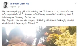 Diễm My 9x tự quay một clip đi chọn hoa, quà cho mẹ.