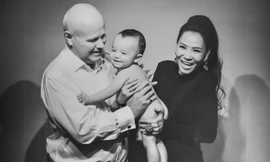 Thu Minh lần đầu công khai cận mặt con trai với chồng Tây
